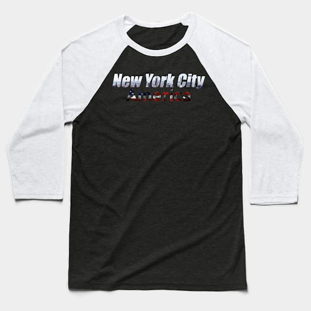 New York City America Baseball T-Shirt by tommysphotos